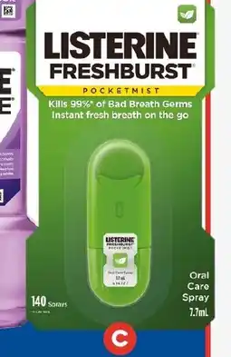 Foodland Listerine Freshburst Pocketmist Spray offer