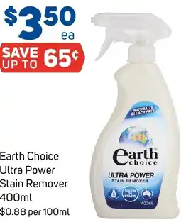 Foodland Earth Choice Ultra Power Stain Remover offer