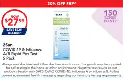 Amcal Pharmacies 2San COVID-19 & Influenza A/B Rapid Pen Test offer