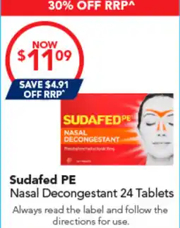 Amcal Pharmacies Sudafed PE Nasal Decongestant offer