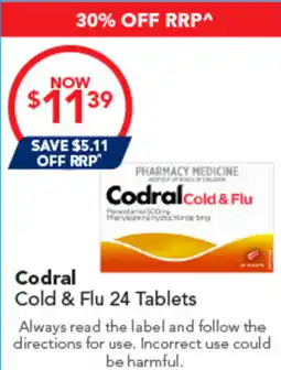 Amcal Pharmacies Codral Cold & Flu offer