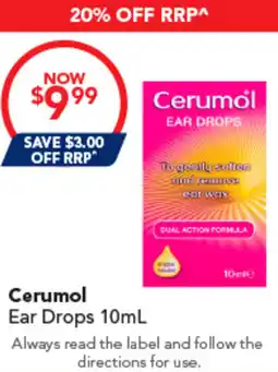Amcal Pharmacies Cerumol Ear Drops offer