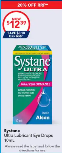 Amcal Pharmacies Systane Ultra Lubricant Eye Drops offer
