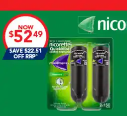 Amcal Pharmacies Nicorette QuickMist Mouthspray Freshmint offer