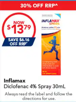 Amcal Pharmacies Inflamax Diclofenac 4% Spray offer