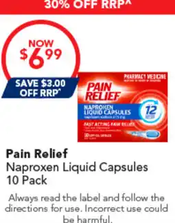 Amcal Pharmacies Pain Relief Naproxen Liquid Capsules offer