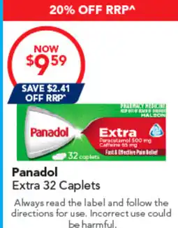 Amcal Pharmacies Panadol Extra offer