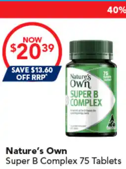 Amcal Pharmacies Nature's Own Super B Complex offer