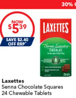 Amcal Pharmacies Laxettes Senna Chocolate Squares offer