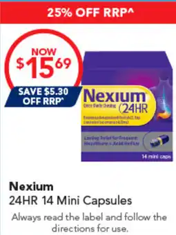 Amcal Pharmacies Nexium 24HR 14 Mini Capsules offer
