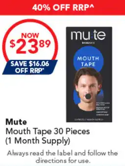 Amcal Pharmacies Mute Mouth Tape offer