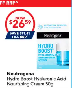 Amcal Pharmacies Neutrogena Hydro Boost Hyaluronic Acid Nourishing Cream offer