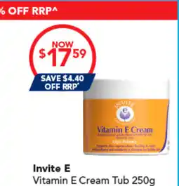 Amcal Pharmacies Invite E Vitamin E Cream Tub offer