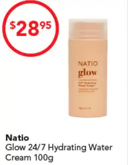 Amcal Pharmacies Natio Glow 24/7 Hydrating Water Cream offer