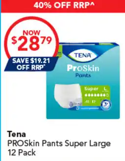 Amcal Pharmacies Tena PROSkin Pants Super Large offer