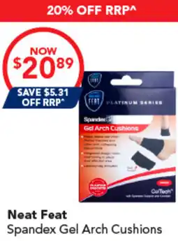 Amcal Pharmacies Neat Feat Spandex Gel Arch Cushions offer