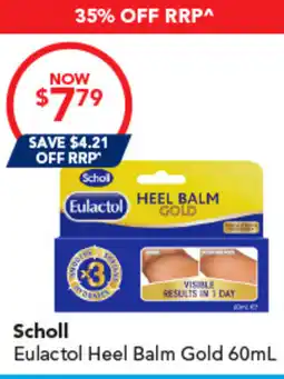 Amcal Pharmacies Scholl Eulactol Heel Balm Gold offer