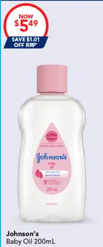 Amcal Pharmacies Johnson's Baby Oil offer