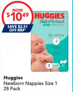 Amcal Pharmacies Huggies Newborn Nappies offer