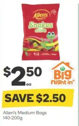 Woolworths Allen's Medium Bags offer