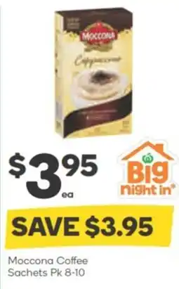 Woolworths Moccona Coffee Sachets offer