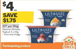 Woolworths Danone Ultimate Yoghurt offer