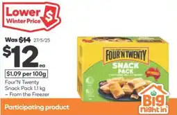 Woolworths Four'N Twenty Snack Pack - From the Freezer offer
