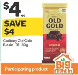Woolworths Cadbury Old Gold Blocks offer
