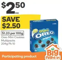 Woolworths Oreo Mini Cookies Multipacks offer