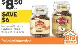 Woolworths Moccona Classic or Flavoured Freeze Dried Coffee offer