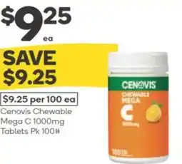 Woolworths Cenovis Chewable Mega C 1000mg offer