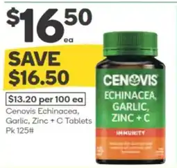 Woolworths Cenovis Echinacea, Garlic, Zinc+ C offer