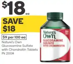 Woolworths Nature's Own Glucosamine Sulfate with Chondroitin offer