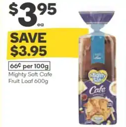 Woolworths Mighty Soft Cafe Fruit Loaf offer