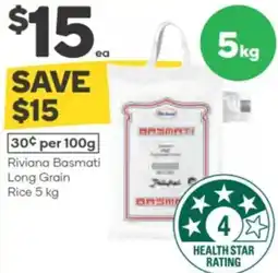 Woolworths Riviana Basmati Long Grain Rice offer