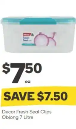 Woolworths Decor Fresh Seal Clips Oblong offer