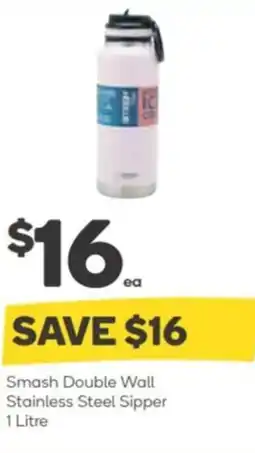 Woolworths Smash Double Wall Stainless Steel Sipper offer