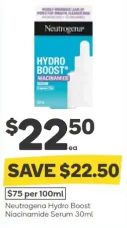 Woolworths Neutrogena Hydro Boost Niacinamide Serum offer