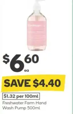 Woolworths Freshwater Farm Hand Wash Pump offer