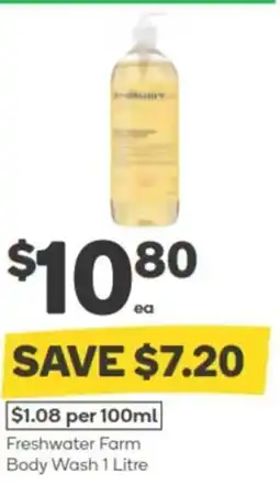 Woolworths Freshwater Farm Body Wash offer
