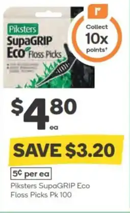 Woolworths Piksters SupaGRIP Eco Floss Picks Pk 100 offer