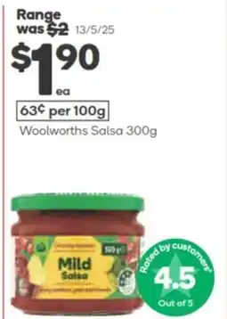 Woolworths Woolworths Salsa offer