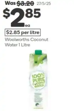 Woolworths Woolworths Coconut Water offer