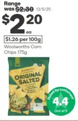Woolworths Woolworths Corn Chips offer
