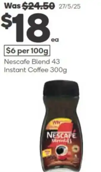Woolworths Nescafe Blend 43 Instant Coffee offer