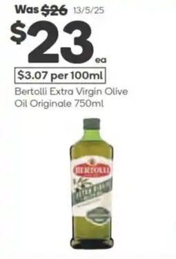 Woolworths Bertolli Extra Virgin Olive Oil Originale offer