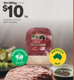 Woolworths Australian Corned Beef Silverside offer
