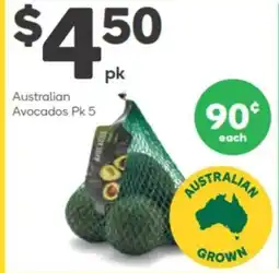 Woolworths Australian Avocados Pk 5 offer