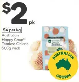 Woolworths Australian Happy Chop™ Tearless Onions Pack offer