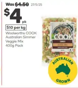 Woolworths Woolworths COOK Australian Simmer Veggie Mix Pack offer